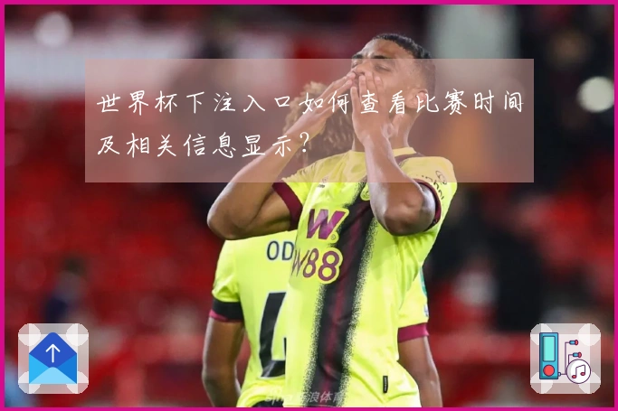 世界杯下注入口如何查看比赛时间及相关信息显示？